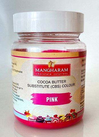 Mangharam Pink Cocoa Butter Substitute (CBS) Colours - 100g Jar