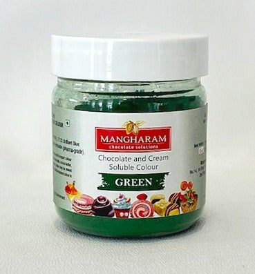 Copy of Mangharam Chocolate Colour PEA GREEN - 25 gms Jar - Mangharam Chocolate Solutions