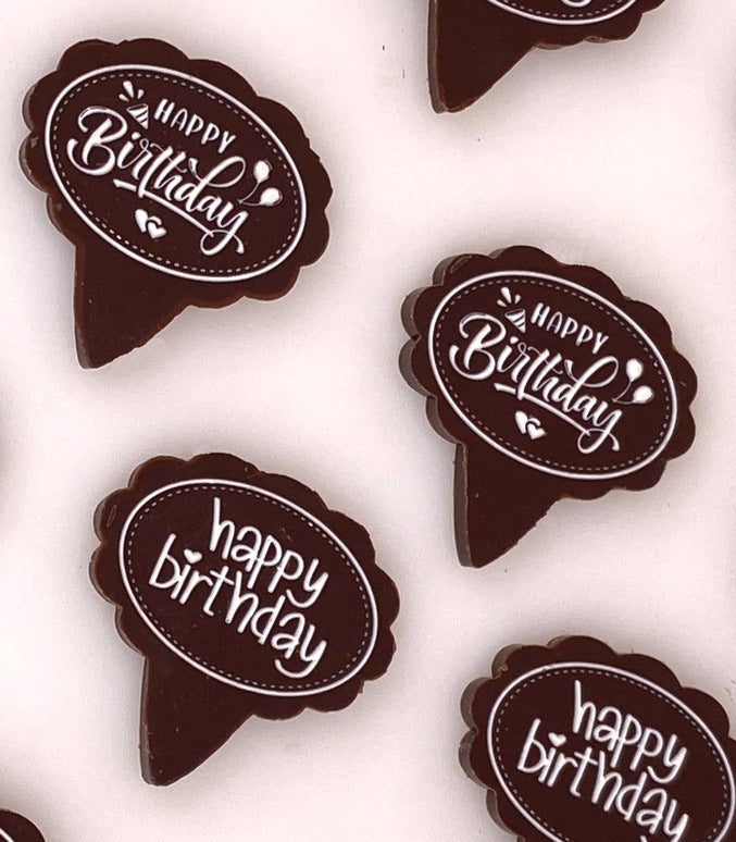Happy Birthday Chocolate Cake Topper Mould SSP 150 from Mangharam