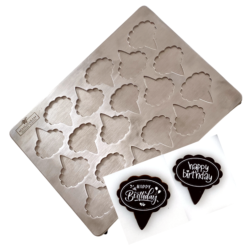 Happy Birthday Chocolate Cake Topper Mould SSP 150 from Mangharam