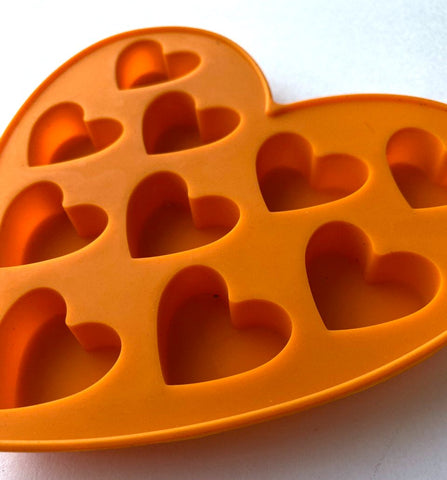 Mangharam Cake Decor 10 Cavity Small Pinata Heart Valentine Silicon Mold.