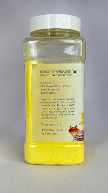 Mangharam Chocolate Colour LEMON YELLOW - 100 gms Jar - Mangharam Chocolate Solutions
