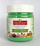 Mangharam Chocolate Colour LEAF GREEN - 25 gms Jar - Mangharam Chocolate Solutions