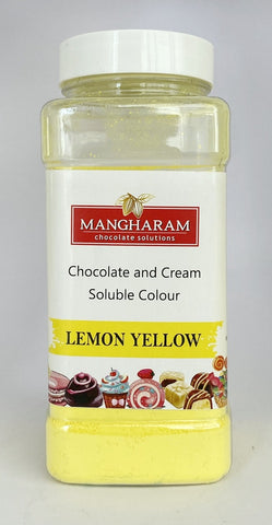 Mangharam Chocolate & Cream soluble Colour LEMON YELLOW - 100 gms Jar