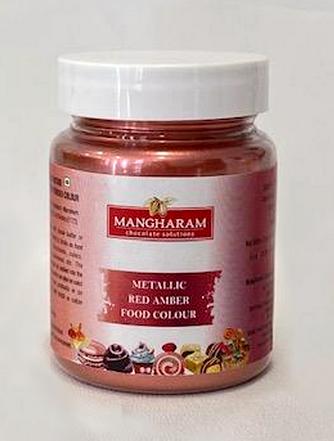 Mangharam Metallic RED AMBER Colour  - 25 gms