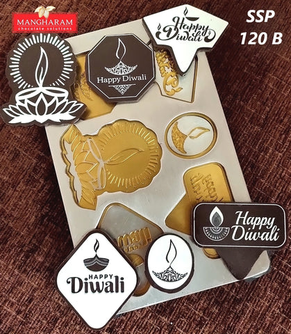 Mangharam Chocolate Cake Topper Mould SSP 120B for Happy Diwali cake toppers