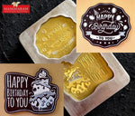 Mangharam Chocolate Cake Topper Mould SSP 123 Happy Birthday Message