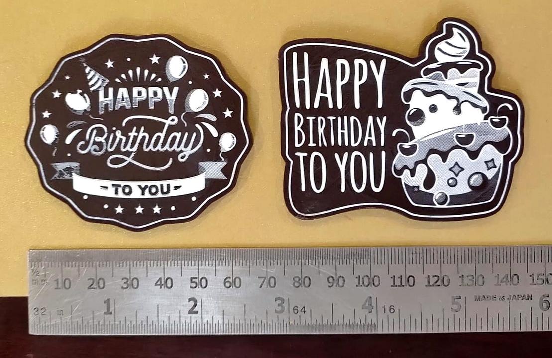 Mangharam Chocolate Cake Topper Mould SSP 123 Happy Birthday Message