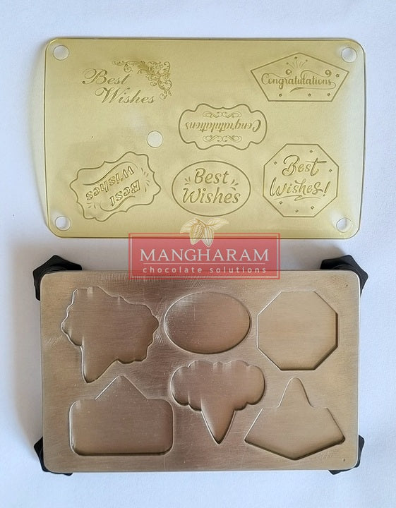 Best Wishes & Congratulations Chocolate Cake Topper Mould SSP 144A from Mangharam