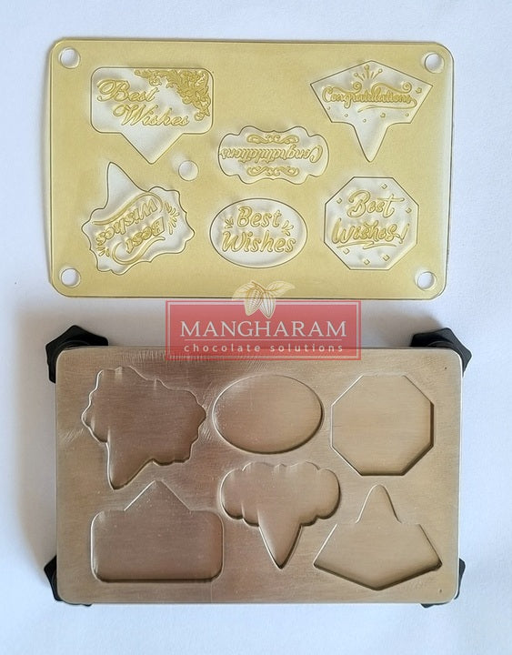 Mangharam Chocolate Cake Topper Mould SSP 144B for Best Wishes & Congratulations cake toppers