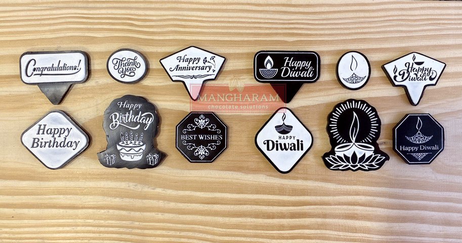 Mangharam Chocolate Cake Topper  Mould SSP 120 for Diwali and Wishes Messages