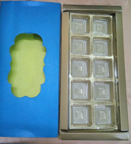 Presentation Box Small Blue Colour  ( Set of 25 ) - Mangharam Chocolate Solutions