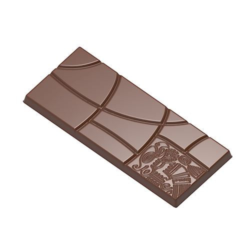 Chocolate World Clear Polycarbonate Chocolate Mold, Bar with Plant, 4  Cavities Polycarbonate Chocolate Molds