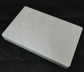 Garnish Mould MA 20-D010 from Mangharam helps make Chocolate Garnishes for cakes, pastries, ice-creams & desserts imparting a fine shine & finish to confections