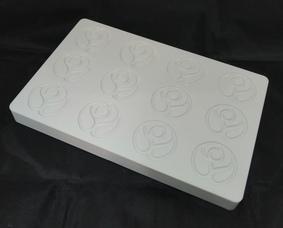 Garnish Mould MA 20-D012 from Mangharam helps make Chocolate Garnishes for cakes, pastries, ice creams & desserts imparting a fine shine & finish to confections