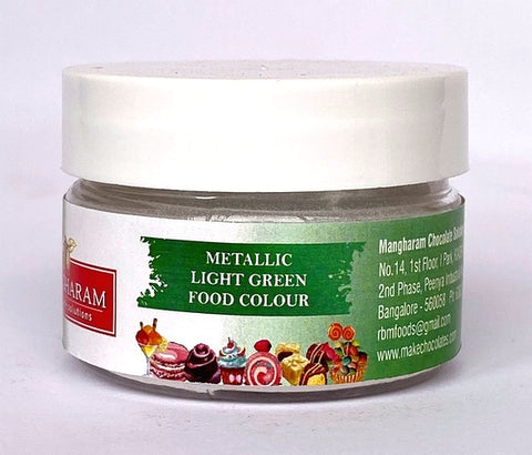 Mangharam Metallic LIGHT GREEN Chocolate Colour - 5 gms